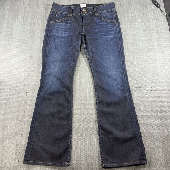 Hudson Signature Bootcut Jeans flap Pocket size 31 Mid rise Petite Boot Stretch - Picture 1 of 8
